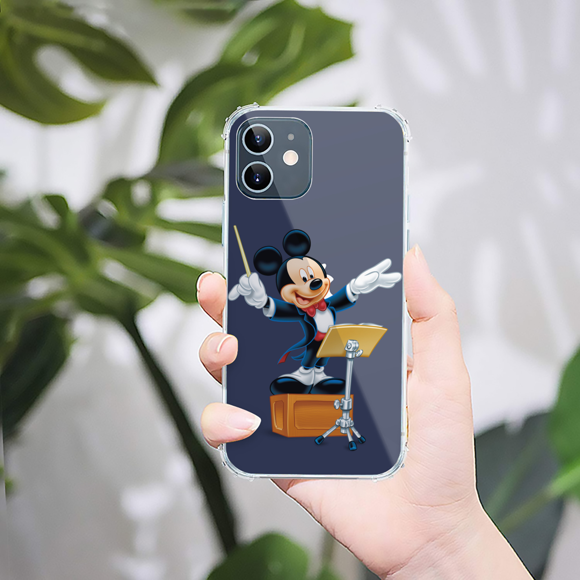（画像用） ミッキーマウス Mickey Mouse 【iPhone 12シリーズ対応】透明スマホケース（クリアソフトケース）
